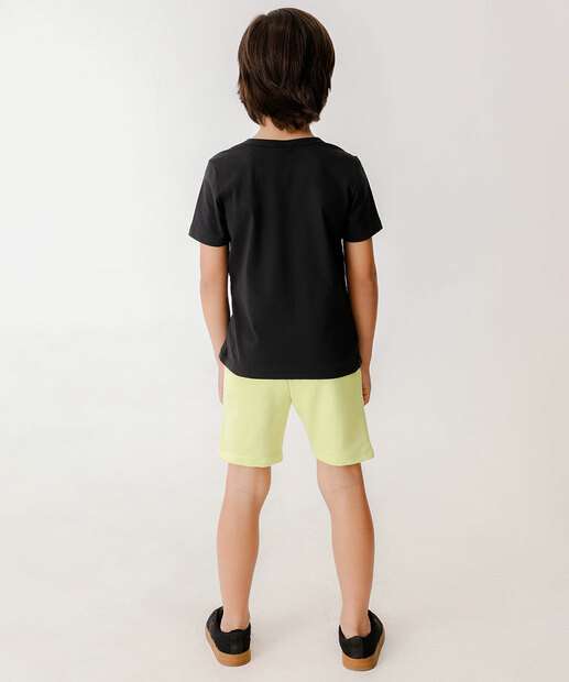 Conjunto Infantil Video Game MR Tam 4 a 10 Preto