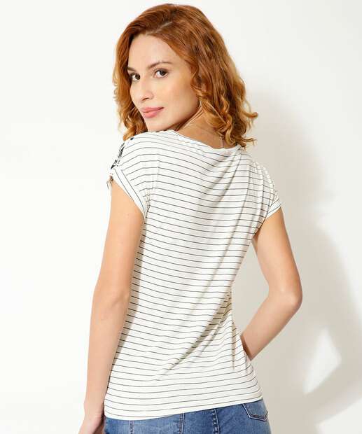 Blusa Feminina Estampada Manga Curta Marisa