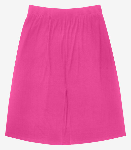 Saia Super Midi Feminina Plus Size Secret Glam Rosa