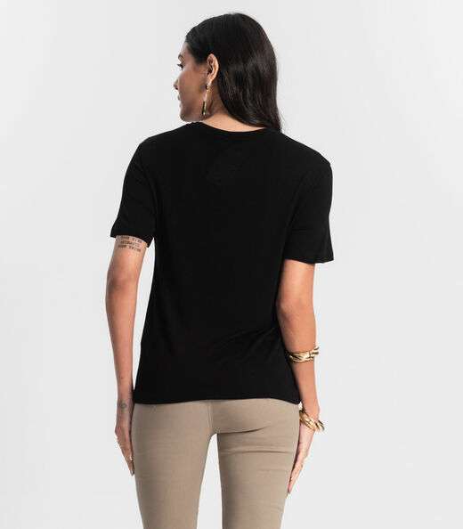 Blusa Visco Tricot Feminina Rovitex Preto