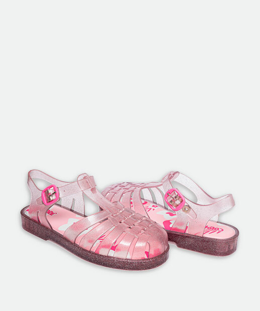 Sandália Infantil Tiras Glitter Colorê