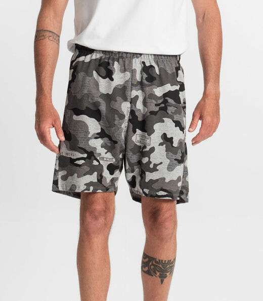 Bermuda Masculina Estampada Rovitex Cinza