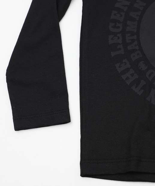 Camiseta Infantil Batman Warner Bros Tam 4 a 10 Preto