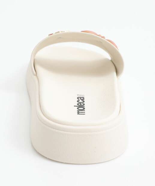 Chinelo Feminino Slide Laço Moleca Branco