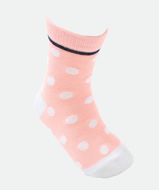 Kit 3 Meias Infantil Estampa Listras Marisa Rosa