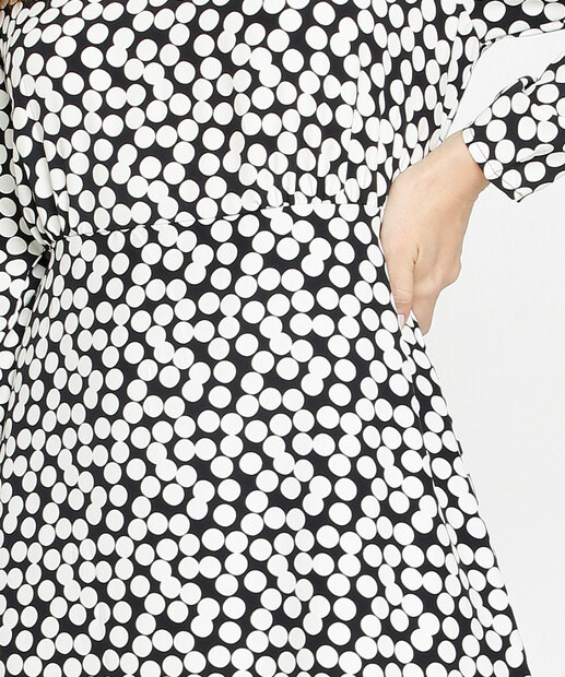 Vestido Midi Feminino Estampa Poá Manga 7/8 Marisa