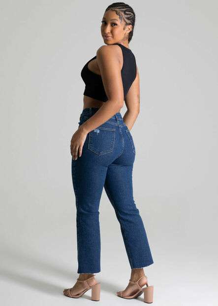 Calça Jeans Sawary Cropped Flare - 277419