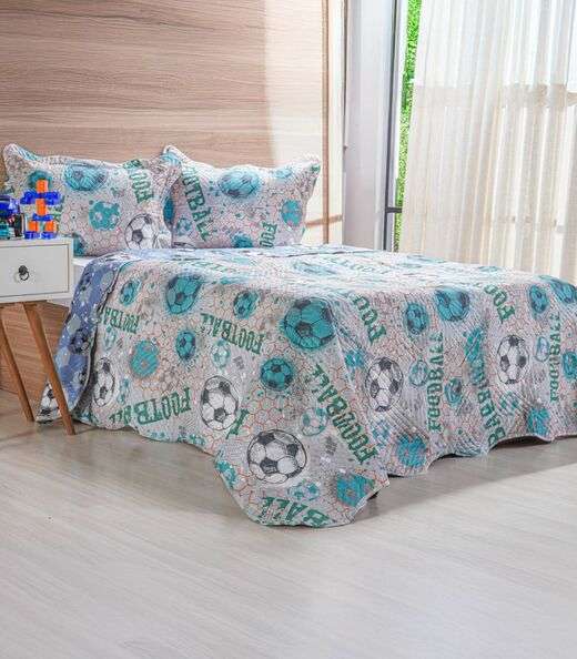 Jogo Cobre Leito Dupla Face Solteiro Bene Casa Cinza