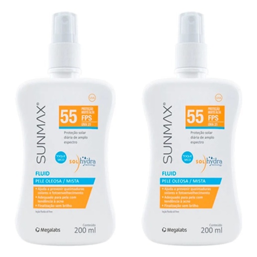 Image_Kit com 2 Unidades de Protetor Solar Sunmax Fluid FPS55 Spray 200ml