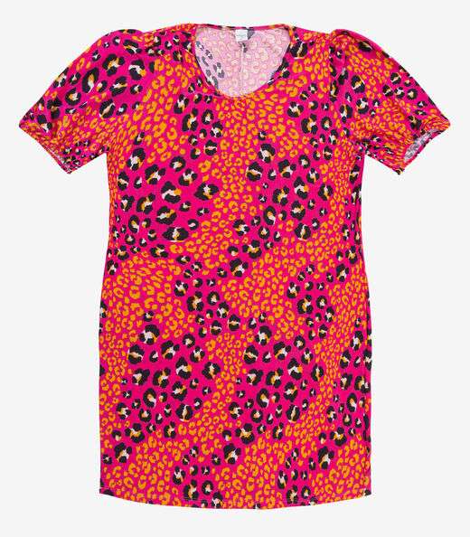 Vestido Malha Fria Plus Infinita Cor Rosa