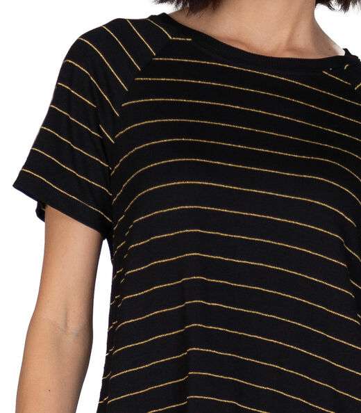 Blusa Feminina Estampada Rovitex Preto