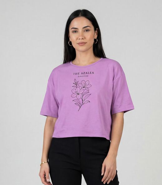 Image_Blusa Feminina Com Estampa Localizada Infinita Cor Roxo