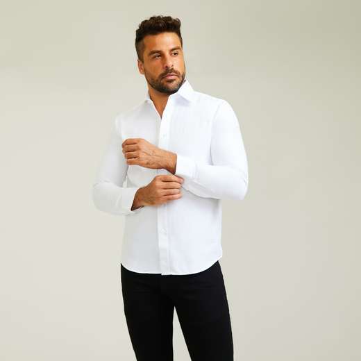 Camisa Rock e Soda Masculina Manga Longa Botões Confortável