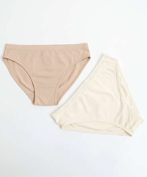 Image_Kit 2 Calcinhas Sem Costura Bíquini Bege