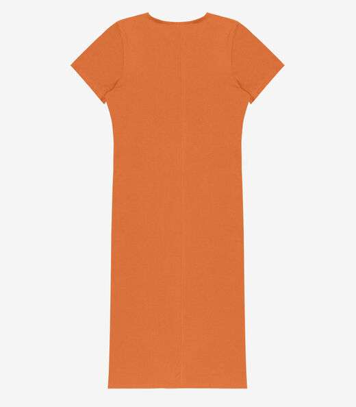 Vestido Feminino Midi Plus Size Infinita Cor Laranja