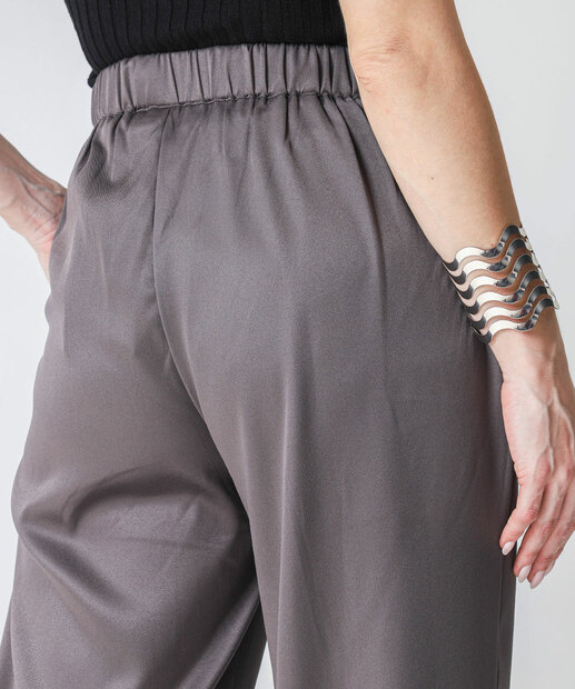 Calça Feminina Reta Alfaiataria Marisa Cinza