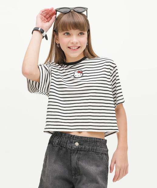 Image_Blusa Juvenil Cropped Hello Kitty Sanrio Tam 10 a 16