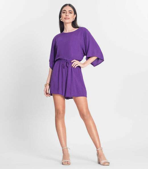 Macaquinho Feminino Viscose Infinita Cor Roxo