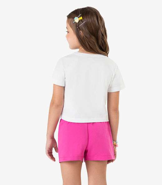 Conjunto Infantil Blusa com Shorts Rovi Kids Branco