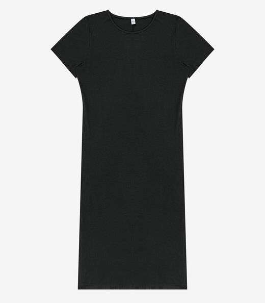 Vestido Feminino Midi Plus Size Infinita Cor Preto