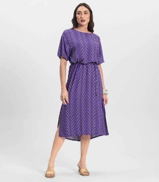Vestido Midi Infinita Cor Roxo
