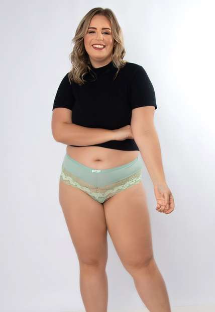 Kit 3 Calcinhas Graça Plus Size Microfibra Concept Lingerie Multicolorido