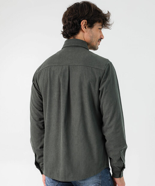 Camisa Masculina Marisa Verde Militar