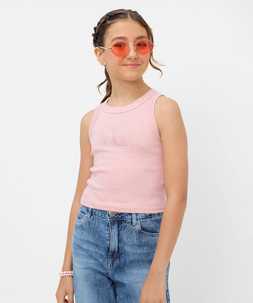 Image_Blusa Juvenil Regata Borboleta Strass Marisa Tam 10 a 16 Rosa