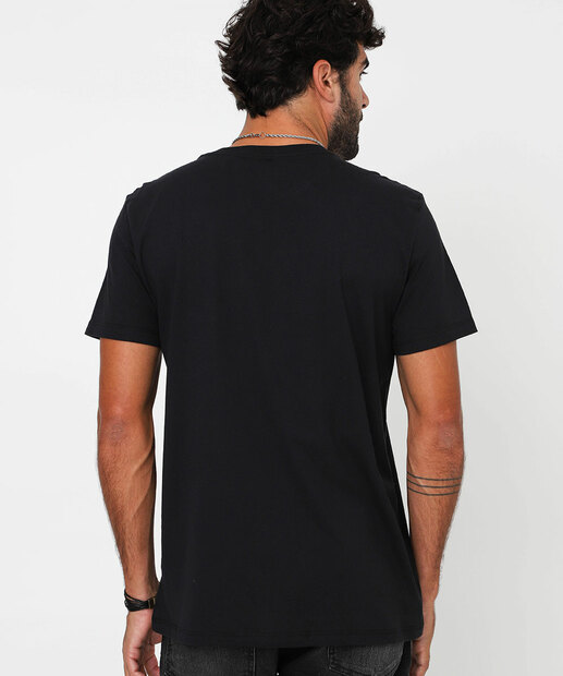 Camiseta Masculina Manga Curta Snoopy Preto