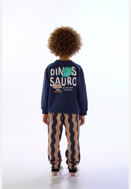 Conjunto Blusão Calça Explosão Três e Já