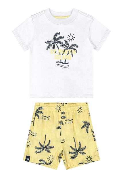 Conjunto Camiseta e Bermuda Bebê Quimby