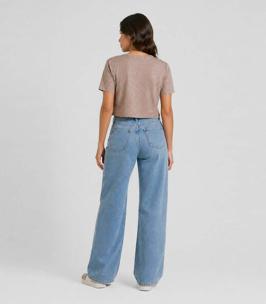 Blusa Feminina Em Tecido Sideral Infinita Cor Marrom