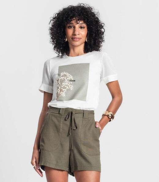 Image_Blusa Feminina Manga Curta Rovitex Bege