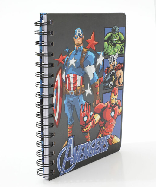 Caderneta Anotações Super Heróis Marvel Azul