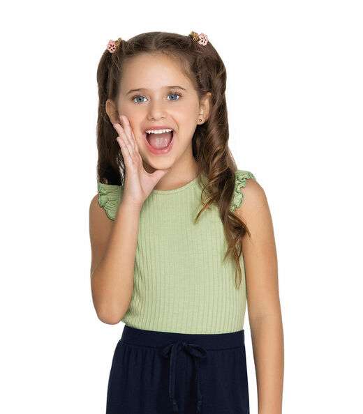 Blusa Juvenil Feminina Ribana Trick Nick Verde