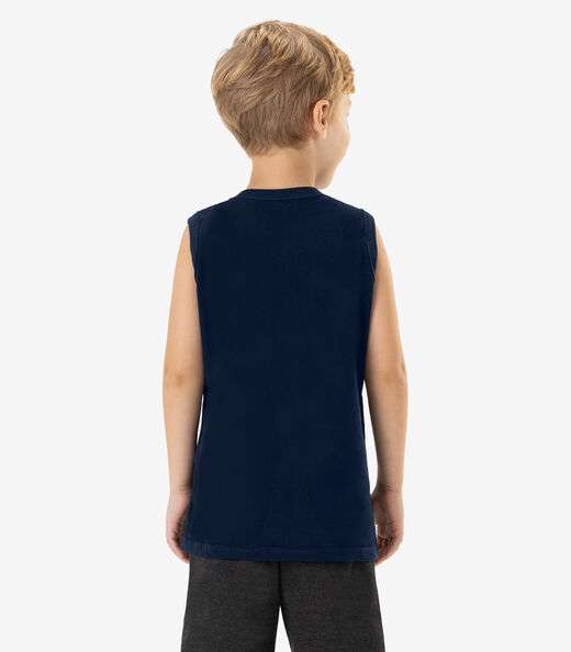 Regata Básica Infantil Masculina Rovitex Kids Azul