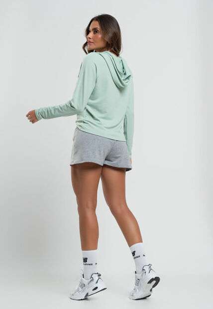 Casaco Esportivo Com Capuz Moletinho Verde Claro Salvatore Fashion