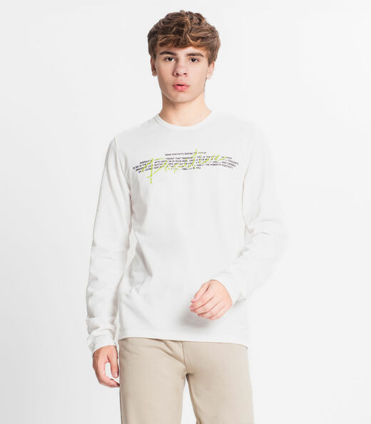 Image_Camiseta Manga Longa Juvenil Em Meia Malha Minty Bege