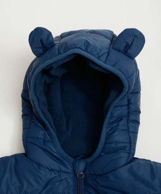 Jaqueta infantil Puffer Capuz MR Tam 1 a 4