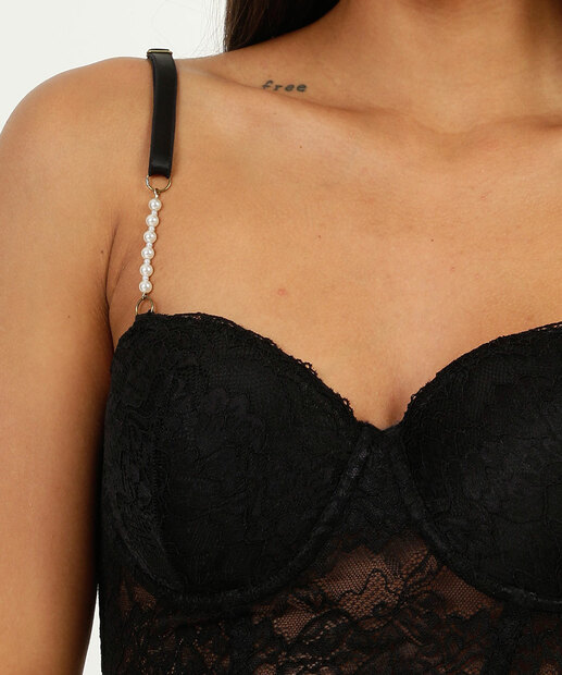 Sutiã de Renda Bra Top Com Bojo Marisa