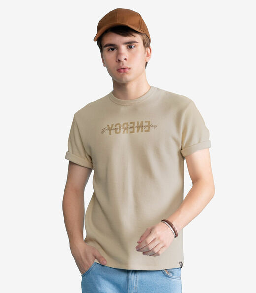 Image_Camiseta Masculina Malhão Maquinetado Minty Bege