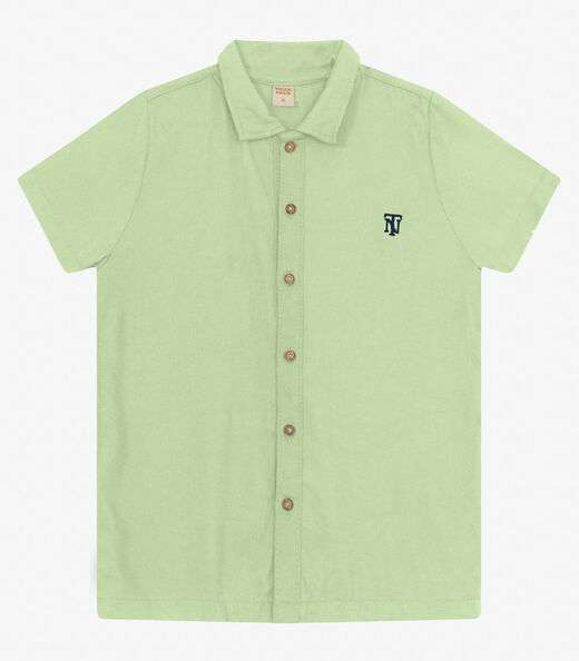 Image_Camisa Infantil Menino Viscose Dobby Trick Nick Verde