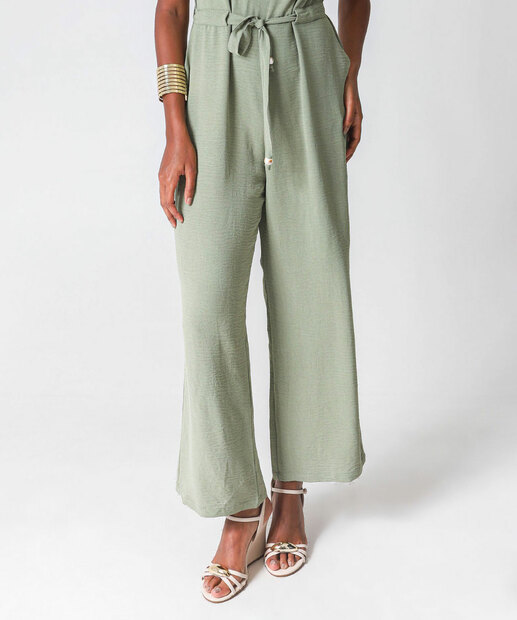 Macacão Feminino com Amarração Marisa Verde