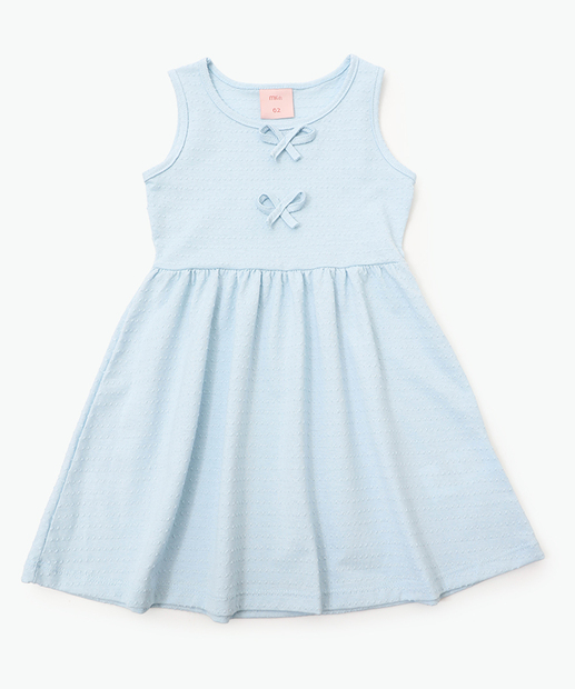 Image_Vestido Infantil Textura Laços Marisa Tam 1 a 3 Azul