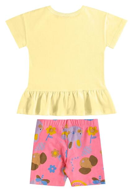 Conjunto Blusa e Ciclista Infantil Bee Loop