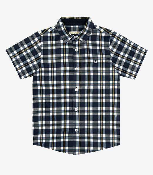 Image_Camisa Infantil Masc Tricoline Xadrez Trick Nick Azul