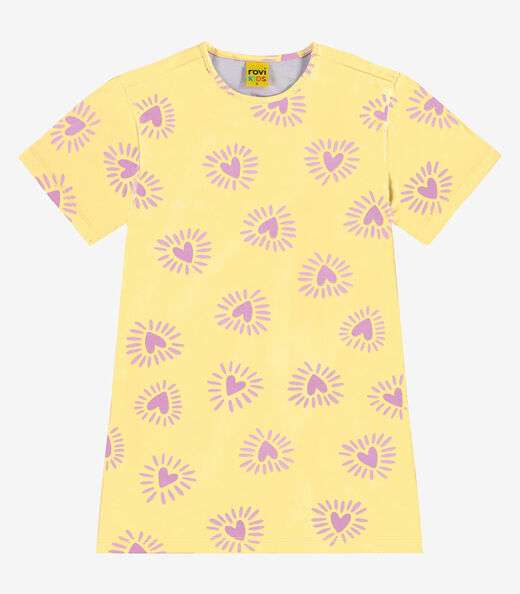 Image_Camisola Infantil Feminina Meia Malha Rovi Kids Amarelo