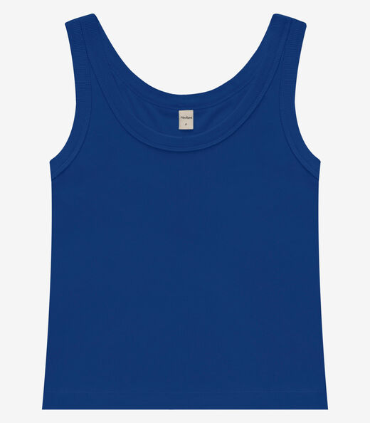 Regata em Ribana de Viscose Rovitex Azul