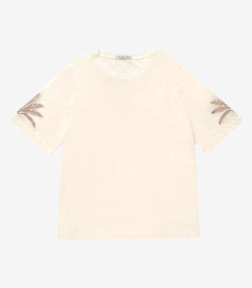 Blusa Feminina Manga Curta Secret Glam Bege