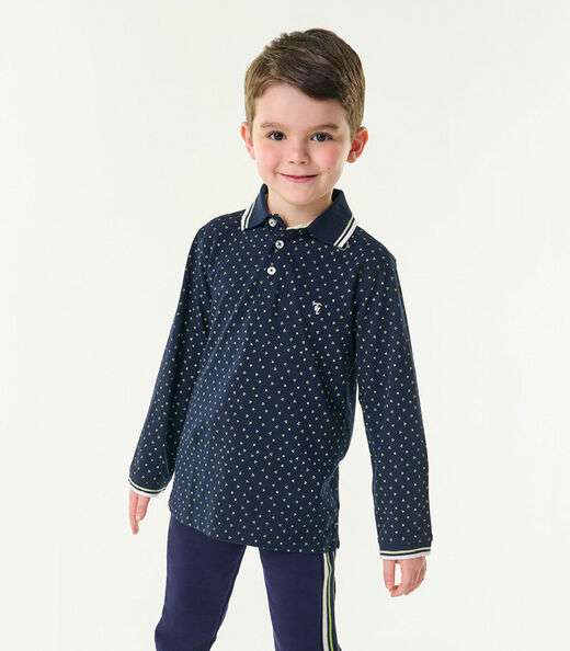 Image_Camisa Polo Infantil Manga Longa Trick Nick Azul
